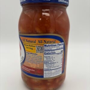 Alternative view of Lowell baked beans with tomato and mushrooms