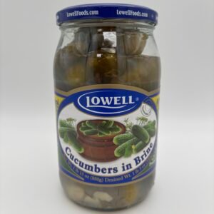 Lowell cucumbers in brine