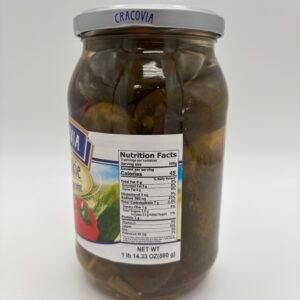 Alternative view of cracovia kartuskie dill pickles in vinegar brine