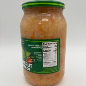 Alternative view of vavel sauerkraut with carrots