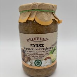 Belveder farsz kapusciano grzybowy, sauerkraut and mushroom pierogi filling