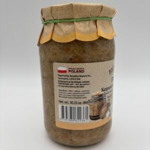 Alternative view of Belveder farsz kapusciano grzybowy, sauerkraut and mushroom pierogi filling