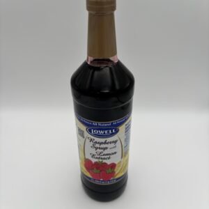 Lowell raspberry syrup with lemon extract