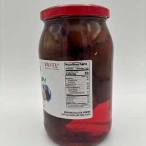 Alternative view of vavel plum compote
