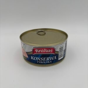 krakus traditional polish seasoned, cured minced pork, konserwa tyrolska
