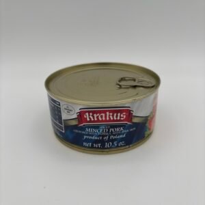 Alternative view of krakus spiced minced pork, konserwa turystyczna