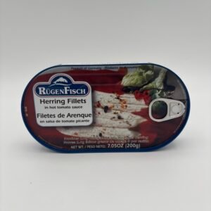 Alternative view of rugen fisch herring fillets in hot tomato sauce