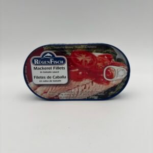 Alternative view of rugen fisch mackerel fillets in tomato sauce