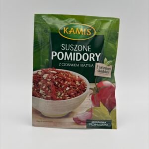 Kami’s suszone pomidory z czosnkiem i bazylia. Dried tomato with garlic and basil seasoning.