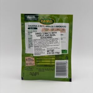 Alternative view of Kami’s suszone pomidory z czosnkiem i bazylia. Dried tomato with garlic and basil seasoning.
