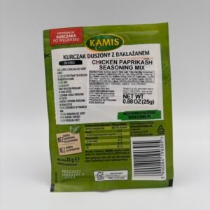 Alternative view of kamis przyprawa do kurczaka po wegiersku, chicken paprikash seasoning mix.