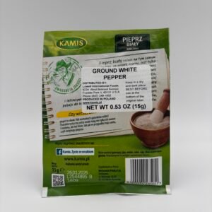 Alternative view of kamis pieprz bialy mielony, ground white pepper