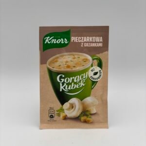 knorr pieczarkowa z grzankami
