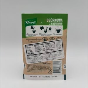 Alternative view of knorr ogorkowa z grzankami