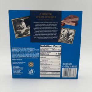 Alternative view of E.Wedel Torcik Wedlowski, Wafer with peanut filling in dark chocolate